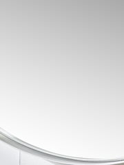 Pacific Brushed Silver Small Metal Frame Round Wall Mirror - Image 3 of 4