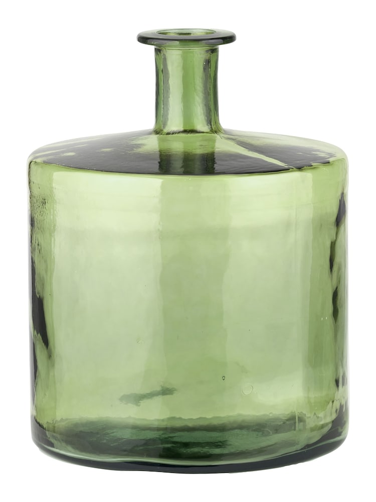 Pacific Forest Green Glass Bottle Vase - Image 2 of 5
