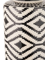 Pacific Black Chirala Ceramic Printed Lidded Ginger Jar - Image 4 of 5