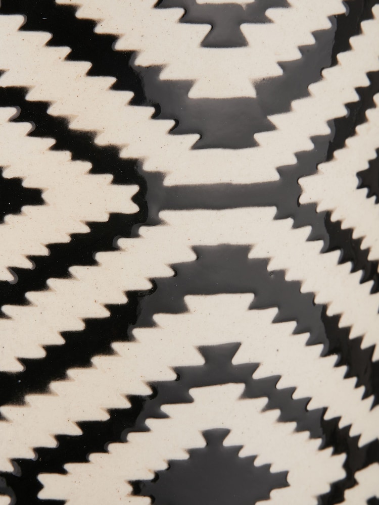 Pacific Black Chirala Ceramic Printed Lidded Ginger Jar - Image 5 of 5