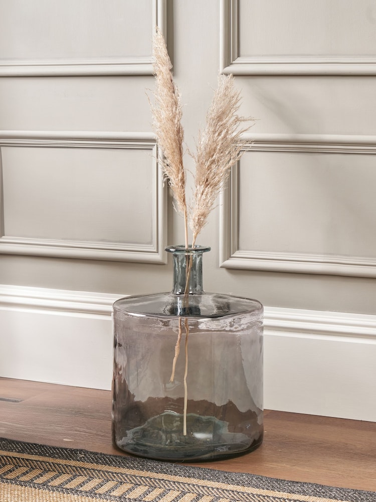 Pacific Grey Glass Bottle Vase - Image 1 of 5