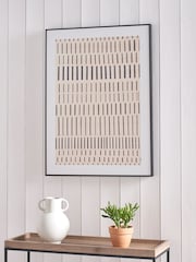 Pacific Black Canvas with Stripe Pattern Frame - Image 1 of 7