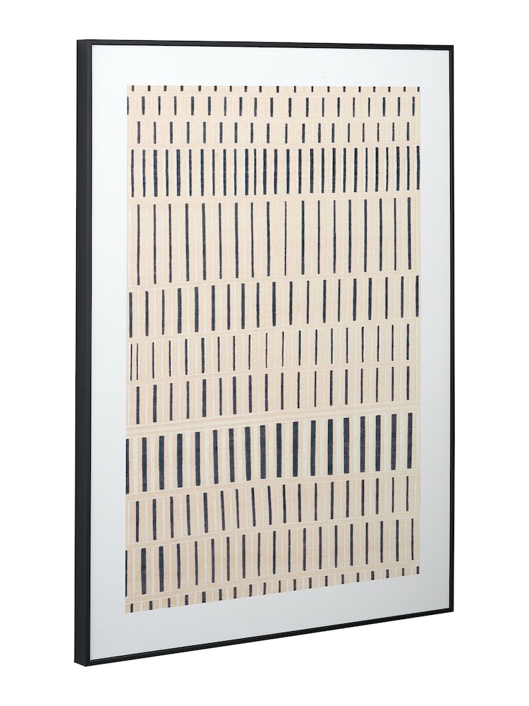 Pacific Black Canvas with Stripe Pattern Frame - Image 2 of 7