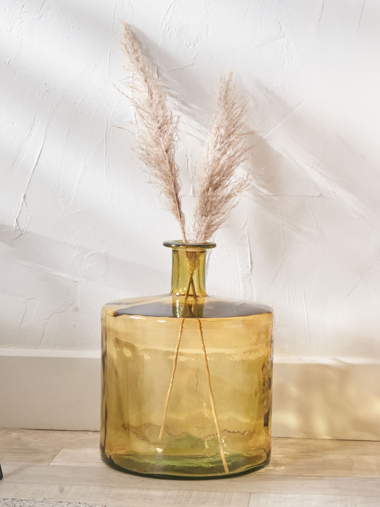 Pacific Amber Glass Bottle Vase - Image 1 of 5