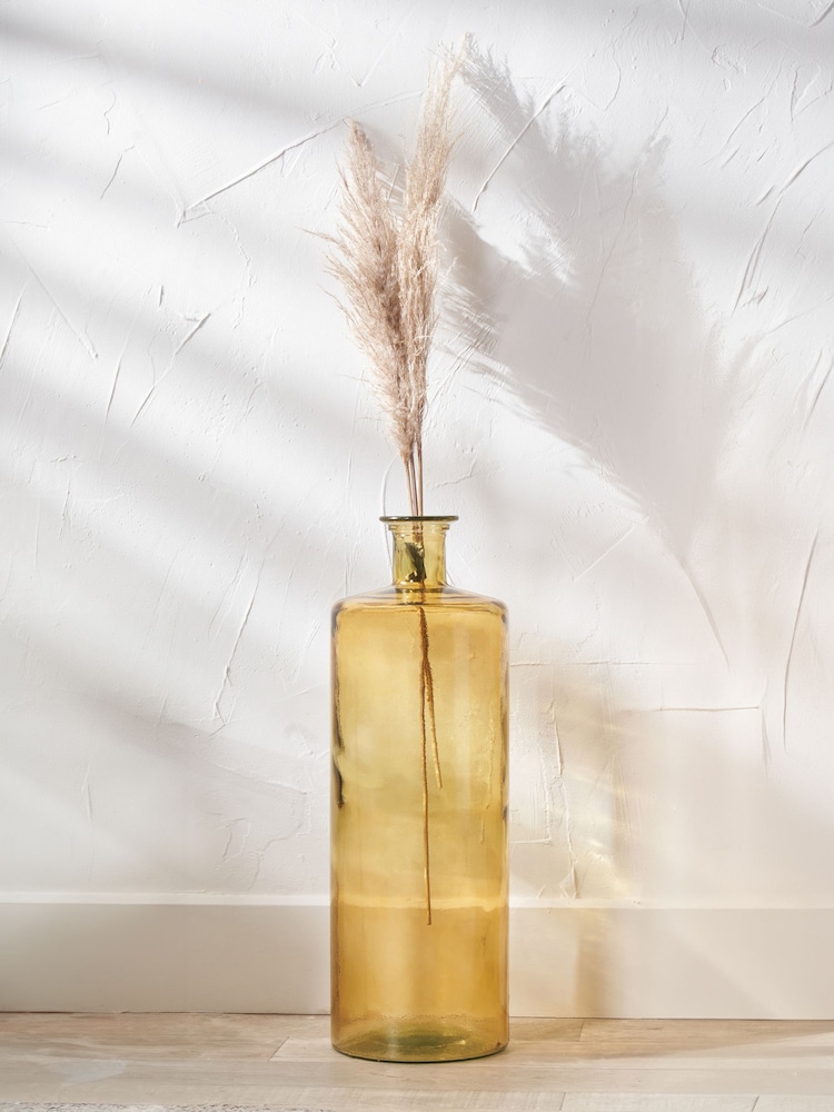 Pacific Amber Glass Bottle Tall Vase - Image 1 of 5