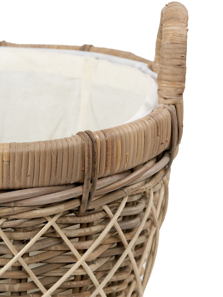 Pacific Natural Rattan Oval Handled Laundry Basket - Image 5 of 5