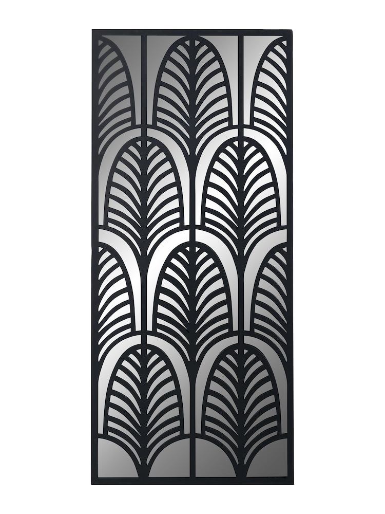 Pacific Black Metal Rectangular Mirrored Wall Art - Image 2 of 5