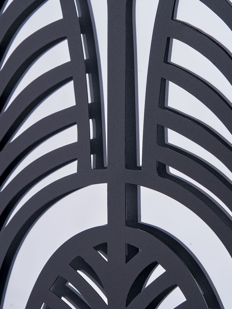 Pacific Black Metal Rectangular Mirrored Wall Art - Image 5 of 5