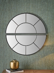 Pacific Black 2 Half Moon Framed Wall Mirror - Image 1 of 3