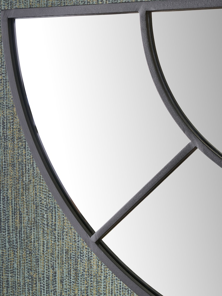 Pacific Black 2 Half Moon Framed Wall Mirror - Image 3 of 3