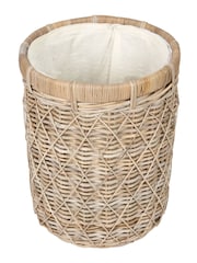 Pacific Natural Rattan Round Linen Basket - Image 4 of 7