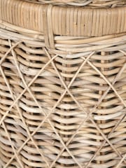 Pacific Natural Rattan Round Linen Basket - Image 6 of 7