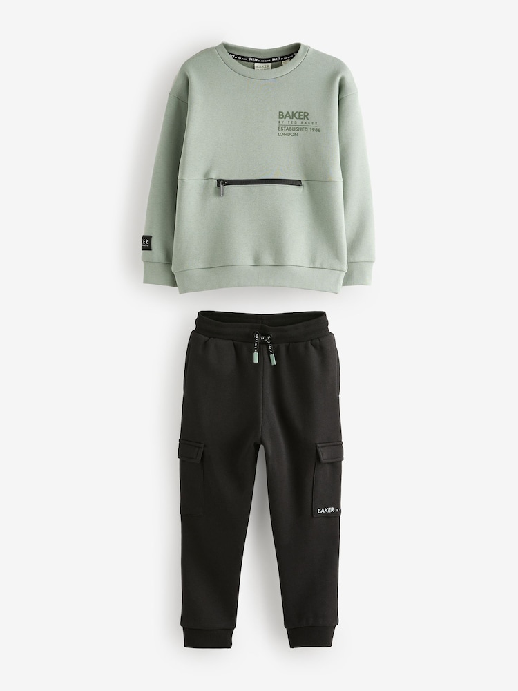 Baker by Ted Baker Sweatshirt and Cargo Joggers Set - Image 6 of 10