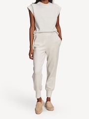 Varley Ivory Marl The Slim Cuff Joggers - Image 4 of 9