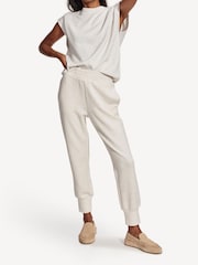 Varley Ivory Marl The Slim Cuff Joggers - Image 5 of 9