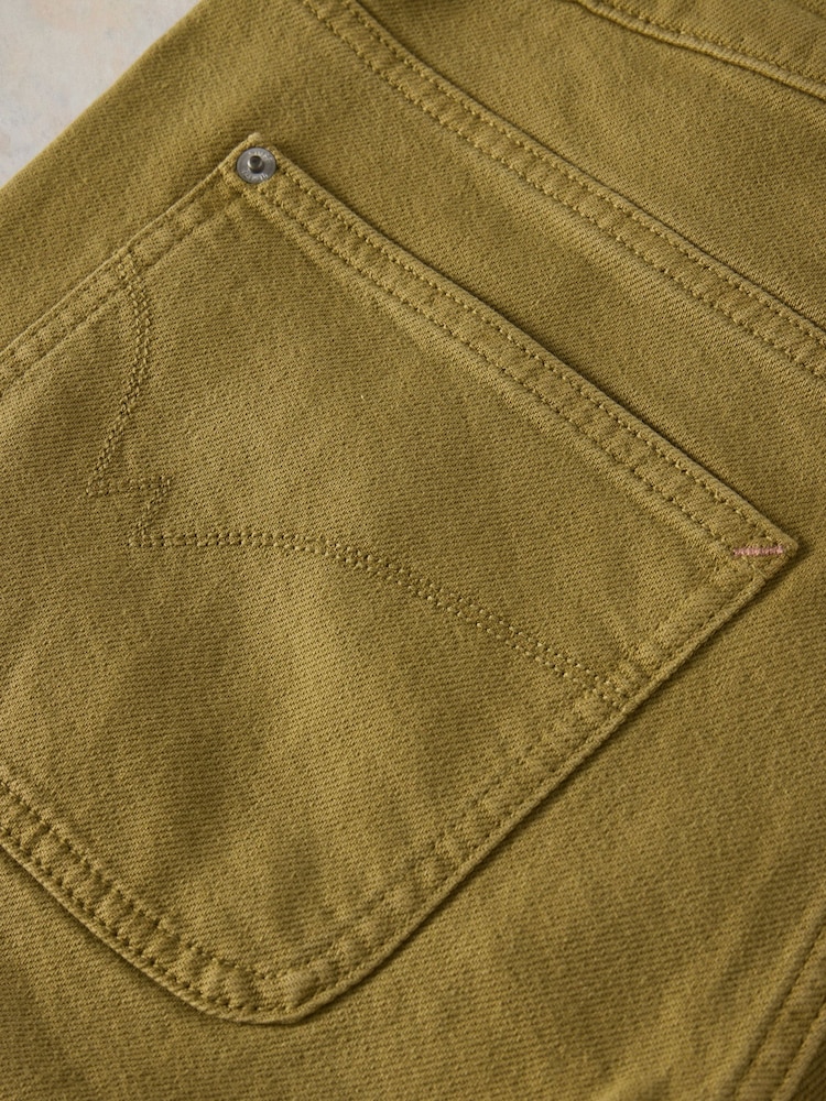 White Stuff Khaki Green Tia Wide Leg Crop Jeans - Image 6 of 6