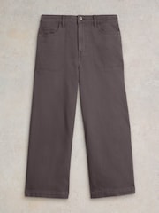 White Stuff Purple Tia Wide Leg Crop Jeans - Image 5 of 6