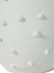 Pacific White Metal Vase with Bobbles - Image 2 of 4