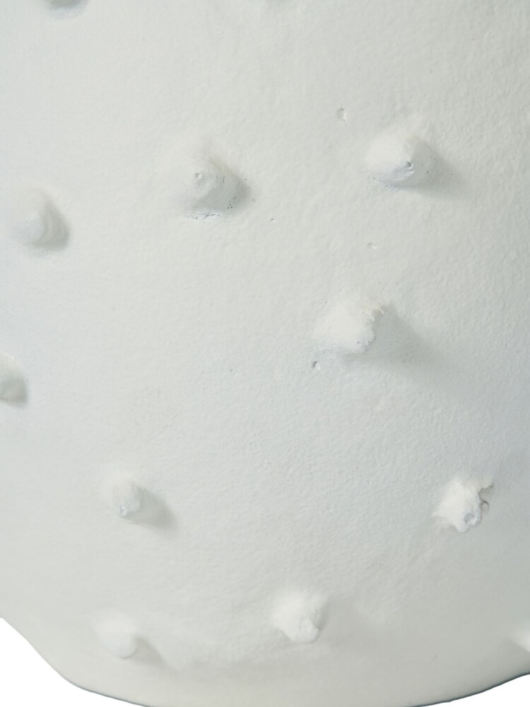 Pacific White Metal Vase with Bobbles - Image 2 of 4 Pacific White Metal Vase with Bobbles - Image 2 of 4