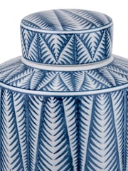 Pacific Blue Samara Ceramicaztec Style Design Lidded Ginger Jar - Image 4 of 6