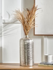 Pacific Silver Metal Hammered Tall Vase - Image 1 of 6