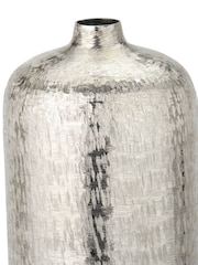 Pacific Silver Metal Hammered Tall Vase - Image 3 of 6