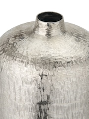 Pacific Silver Metal Hammered Tall Vase - Image 4 of 6