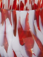 Pacific Red Tortoiseshell Glass Vase - Image 3 of 6
