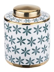 Pacific Green Thea Gold Leaf Ceramic Lidded Ginger Jar - Image 2 of 5