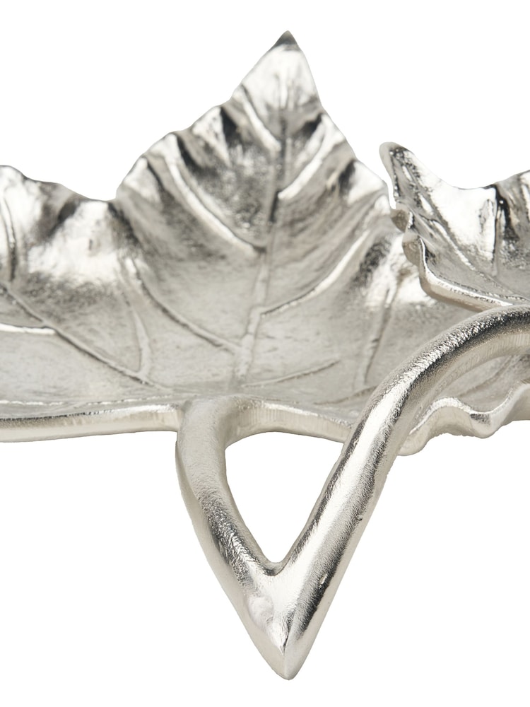 Pacific Silver Metal Dual Oak Leaf Bowl - Image 2 of 2