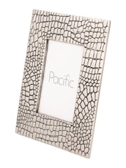 Pacific Antique Silver Metal Croc Print 5 x 7" Photo Frame - Image 2 of 6