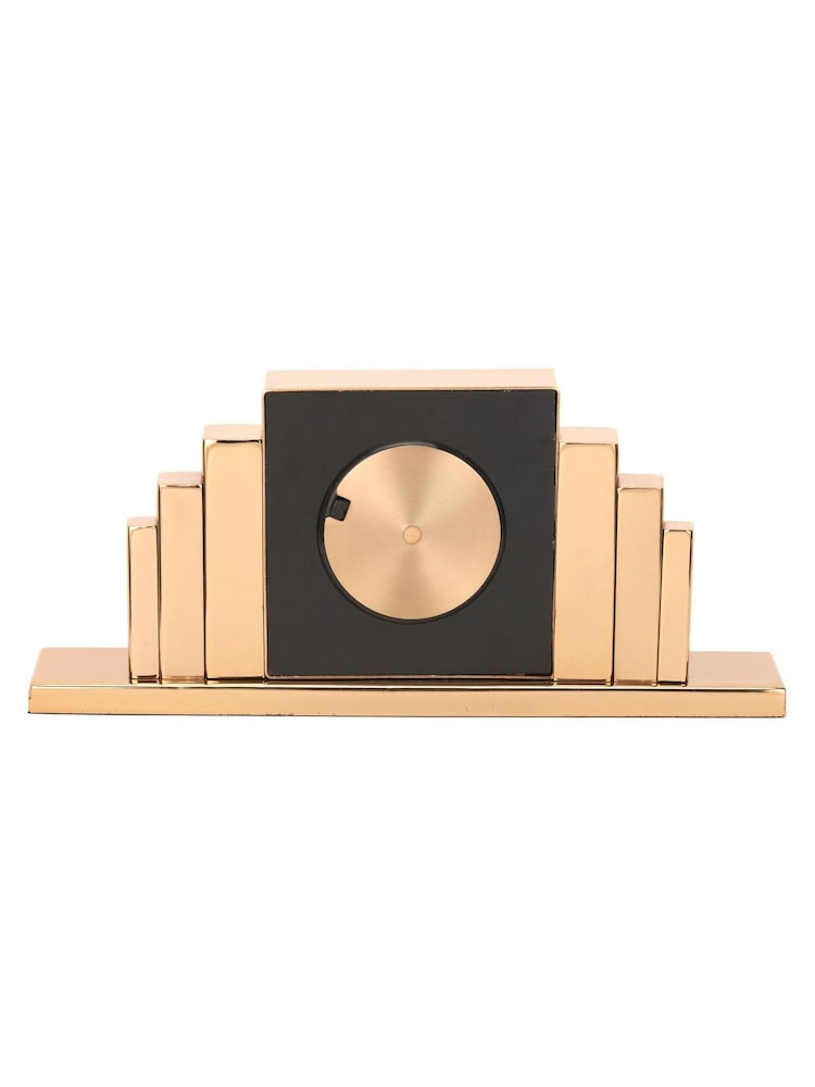 Pacific Gold Metal Art Deco Table Clock - Image 6 of 6