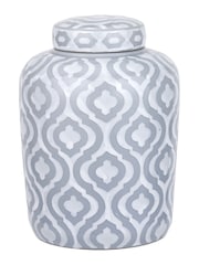 Pacific Grey Celia Ceramic Geo Lidded Ginger Jar - Image 2 of 6