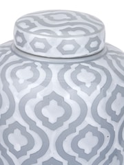 Pacific Grey Celia Ceramic Geo Lidded Ginger Jar - Image 4 of 6