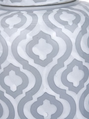 Pacific Grey Celia Ceramic Geo Lidded Ginger Jar - Image 5 of 6