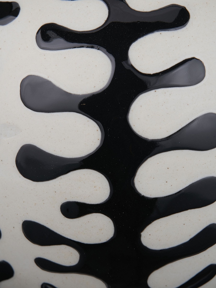 Pacific Black Elkorn Ceramic Coral Design Lidded Ginger Jar - Image 4 of 4