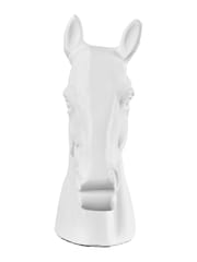Pacific White Metal Horse Head Ornament - Image 2 of 5