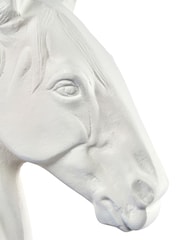 Pacific White Metal Horse Head Ornament - Image 4 of 5