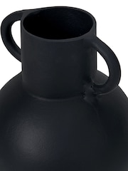 Pacific Black Metal Vase with Handles - Image 3 of 5