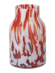 Pacific Red Tall Tortoiseshell Glass Vase - Image 3 of 7