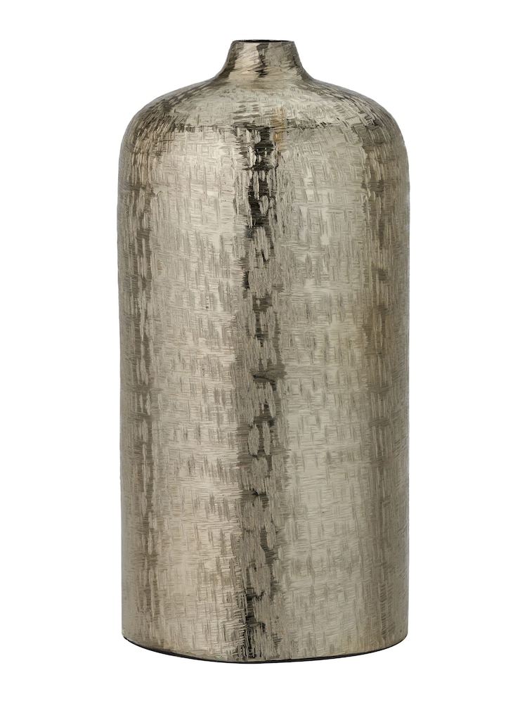 Pacific Gold Metal Hammered Tall Vase - Image 2 of 5