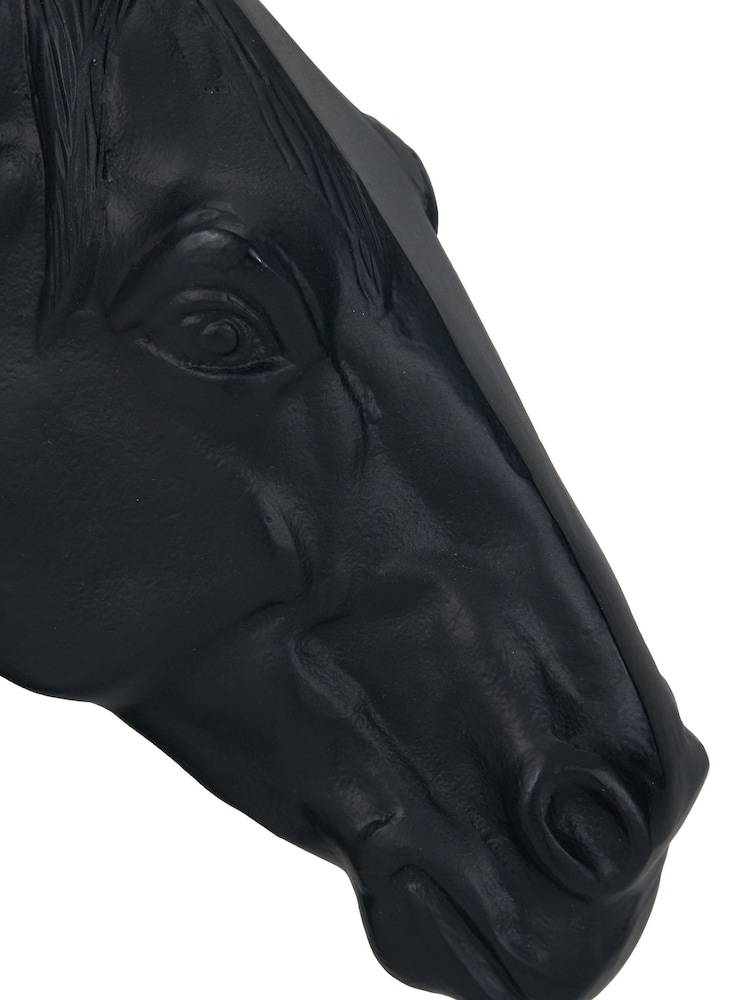 Pacific Black Metal Horse Head Ornament - Image 6 of 6