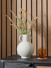 Pacific White Metal Vase with Handles - Image 1 of 6