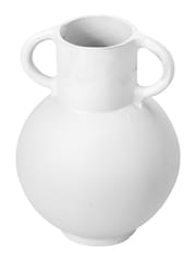 Pacific White Metal Vase with Handles - Image 4 of 6