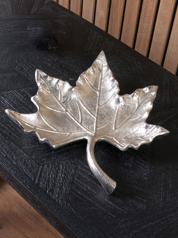 Pacific Silver Metal Oak Leaf Bowl - Image 1 of 1