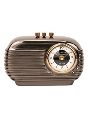 Pacific Graphite Metal Retro Radio Style Table Clock - Image 2 of 7