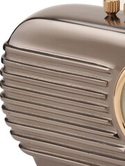 Pacific Graphite Metal Retro Radio Style Table Clock - Image 7 of 7