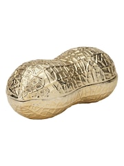 Pacific Gold Metal Peanut Lidded Trinket Bowl - Image 3 of 6