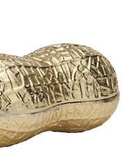 Pacific Gold Metal Peanut Lidded Trinket Bowl - Image 5 of 6