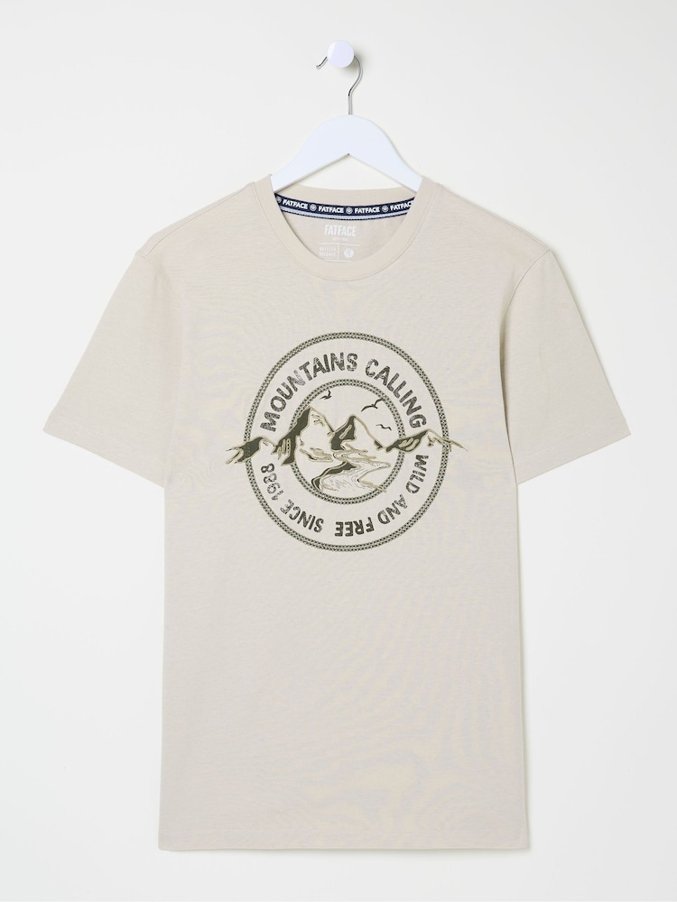 FatFace Natural Mountains Calling T-Shirt - Image 5 of 5 FatFace Natural Mountains Calling T-Shirt - Image 5 of 5